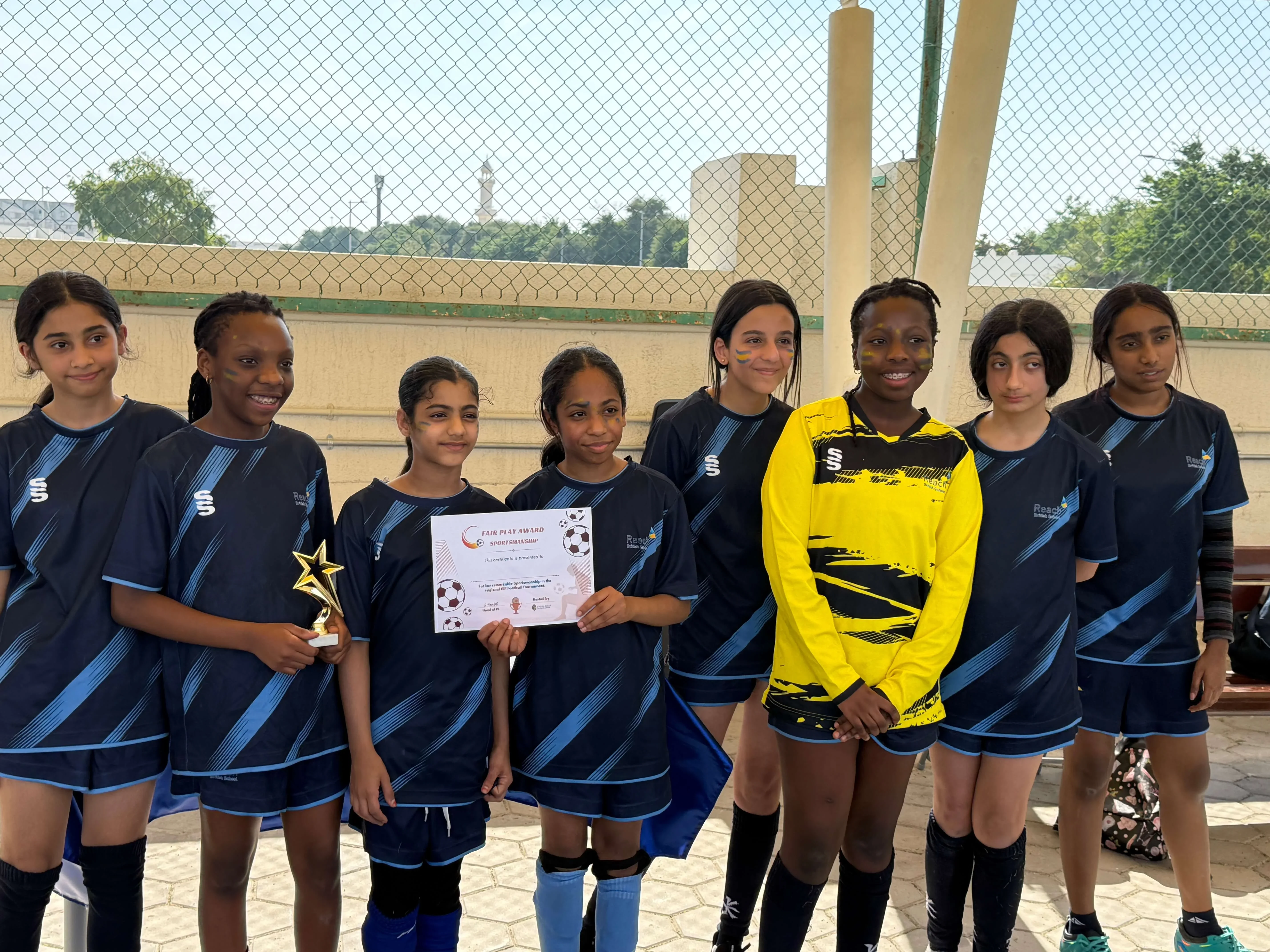 Reach British School girls football team
